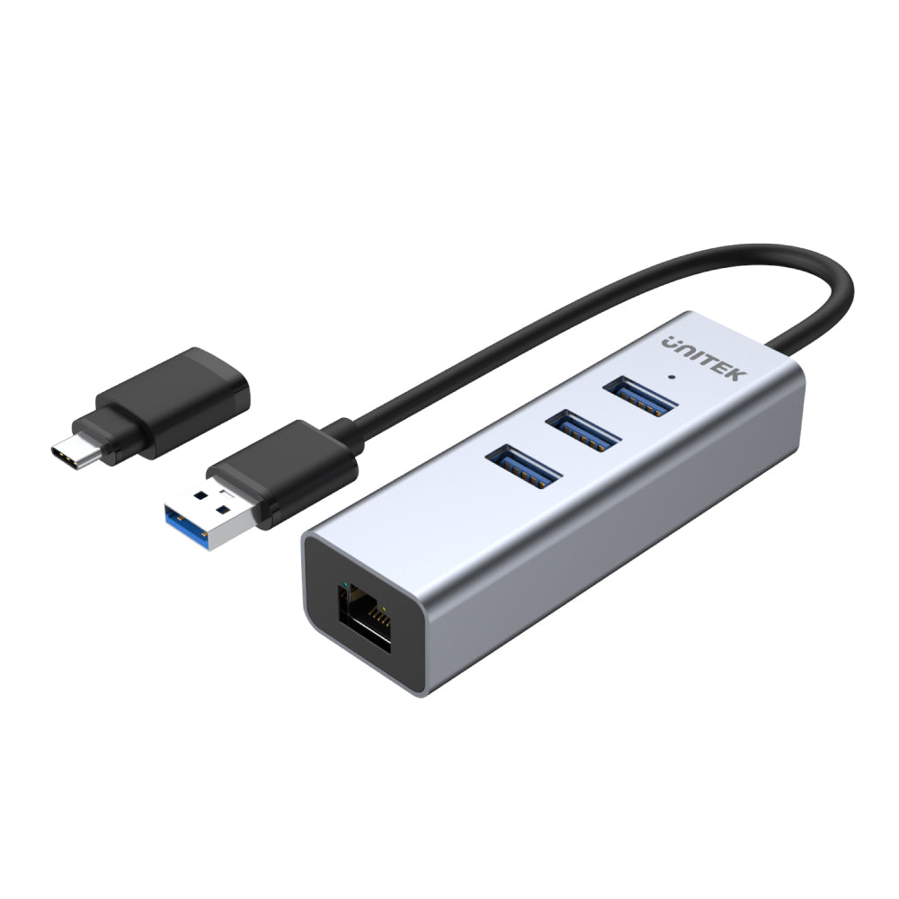 4-in-1 USB 3.0 Hub with RJ45 1gbps Ethernet Port Slim - China LAN Card and  LAN Adapter price