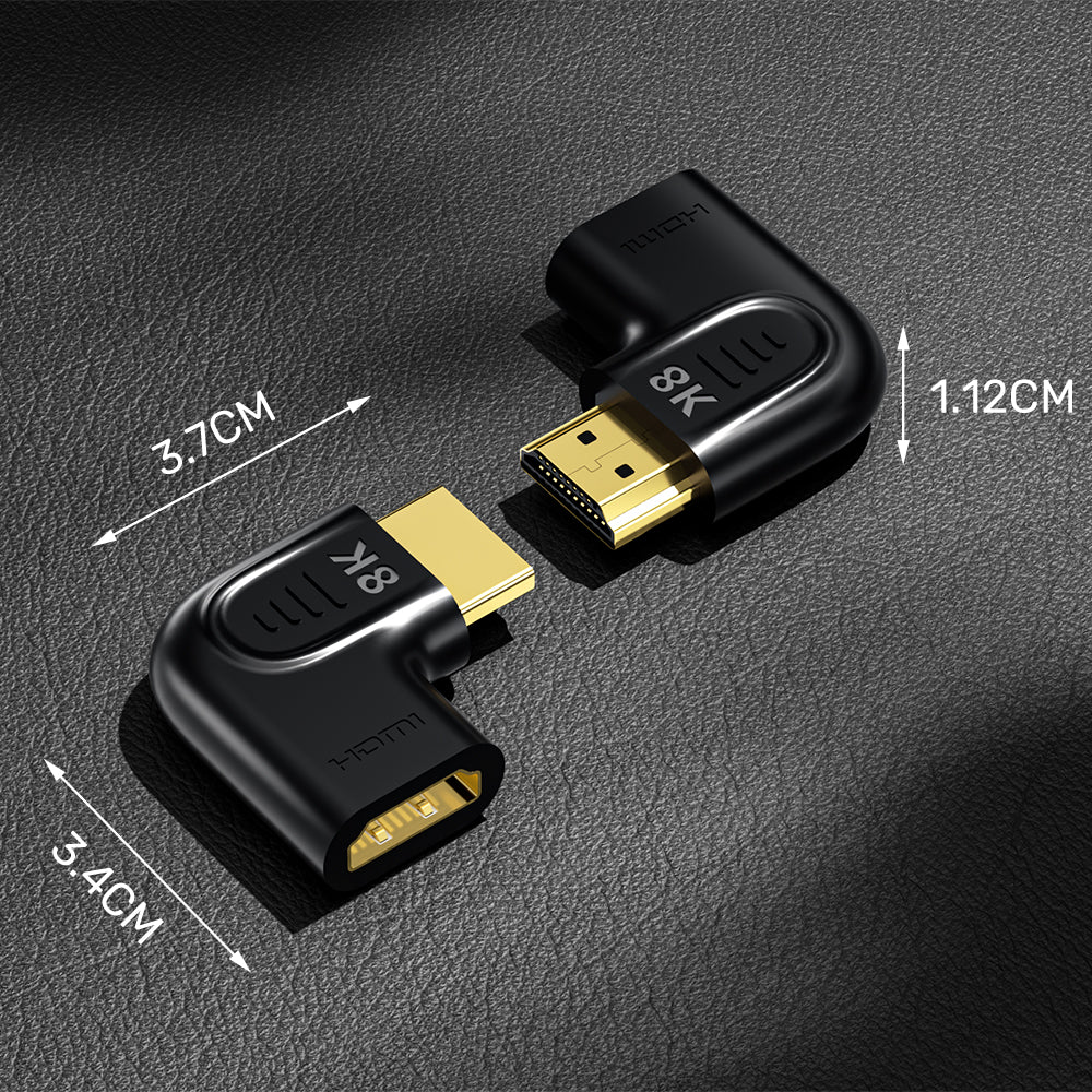 8K HDMI 90 and 270 Degree Vertical Flat Adapter