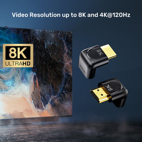 8K HDMI 90度和270度直角轉接器