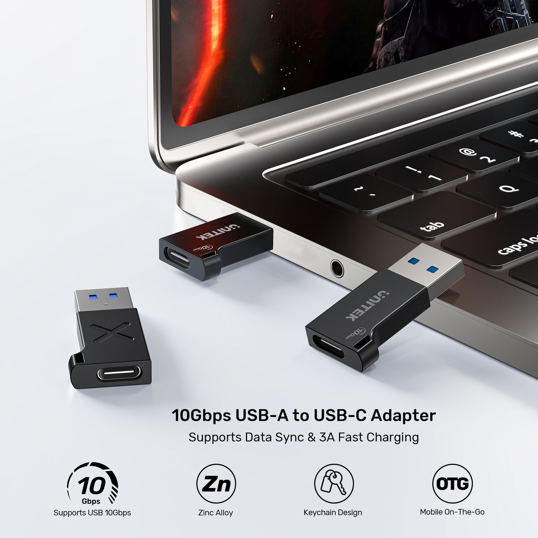 10Gbps USB-A to USB-C Adapter