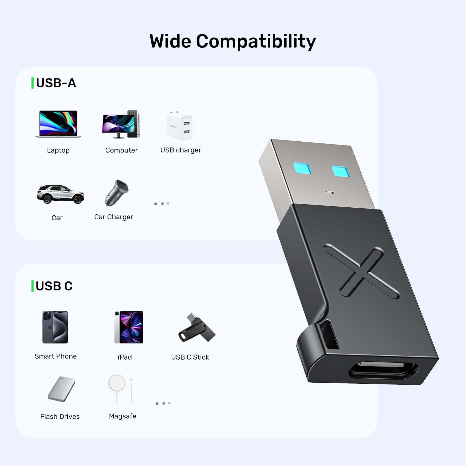 10Gbps USB-A to USB-C Adapter