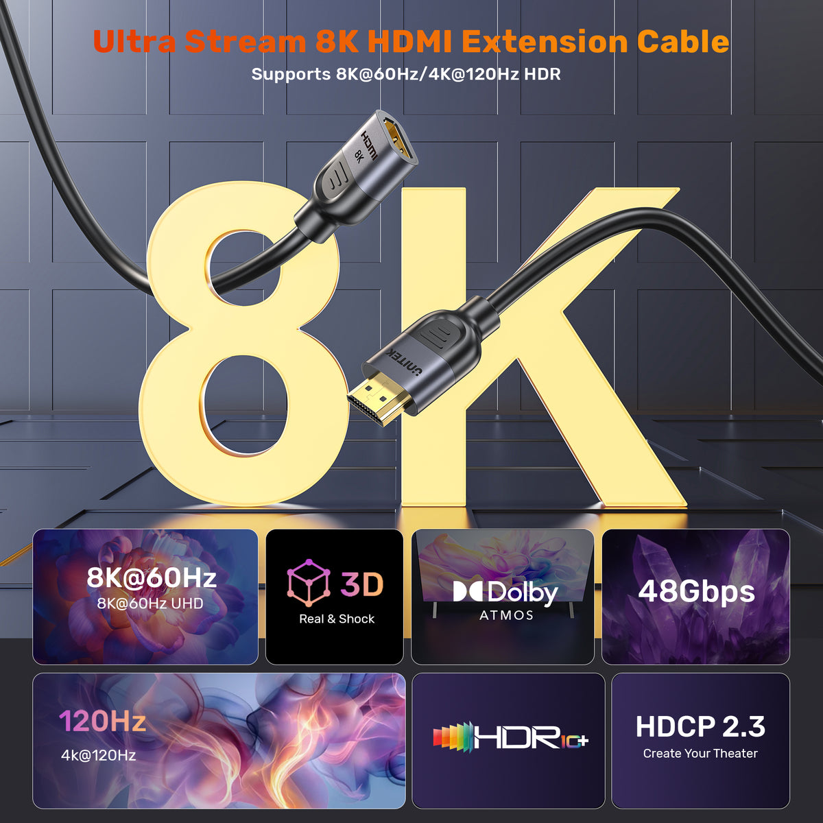 Ultra Stream 8K HDMI Extension Cable