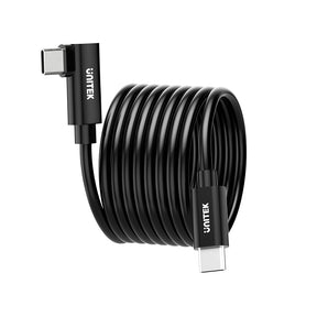 VR Link Pro Cable (90 Degree USB-C to C Cable supports 5Gps & 60W)