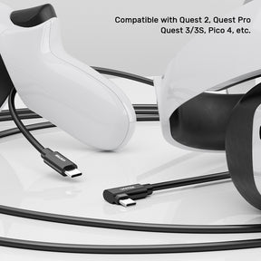 VR Link Pro Cable (90 Degree USB-C to C Cable supports 5Gps & 60W)