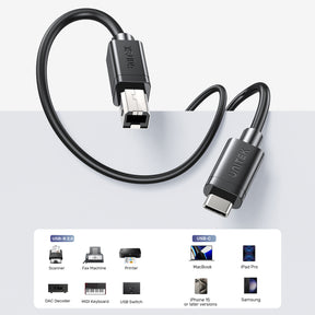 USB-C 轉 USB-B 數據及充電線