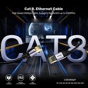 雙屏蔽 Cat8 Ethernet 乙太網線