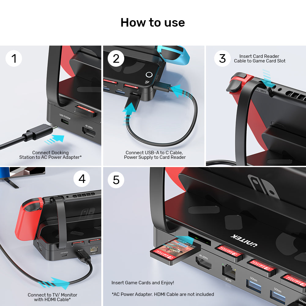 Game KVM Docking Station with Remote