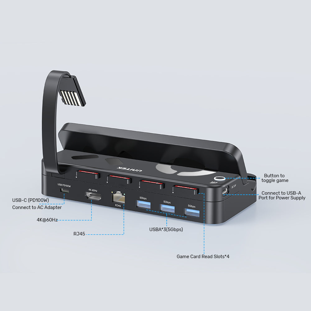 Game KVM Docking Station with Remote