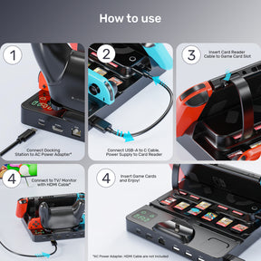 Switch Charging Station with Game Card Reader