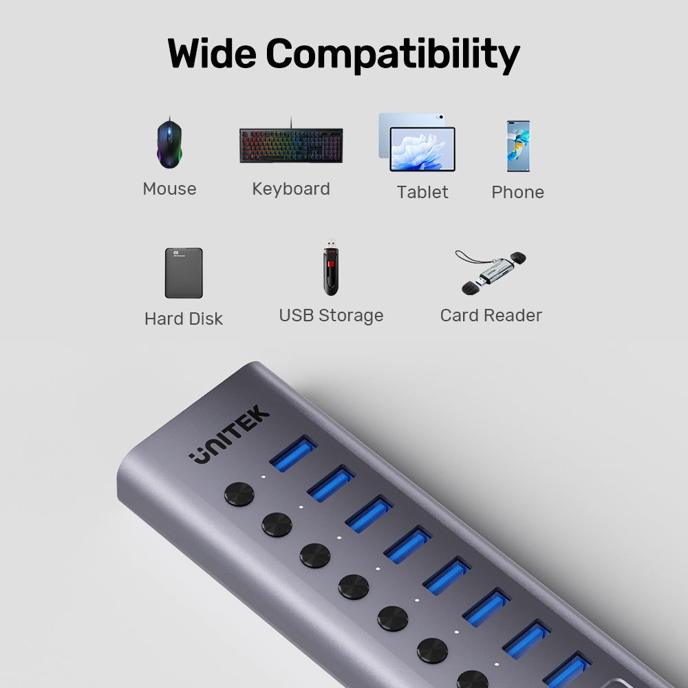 10-in-1 Individual Switches Hub