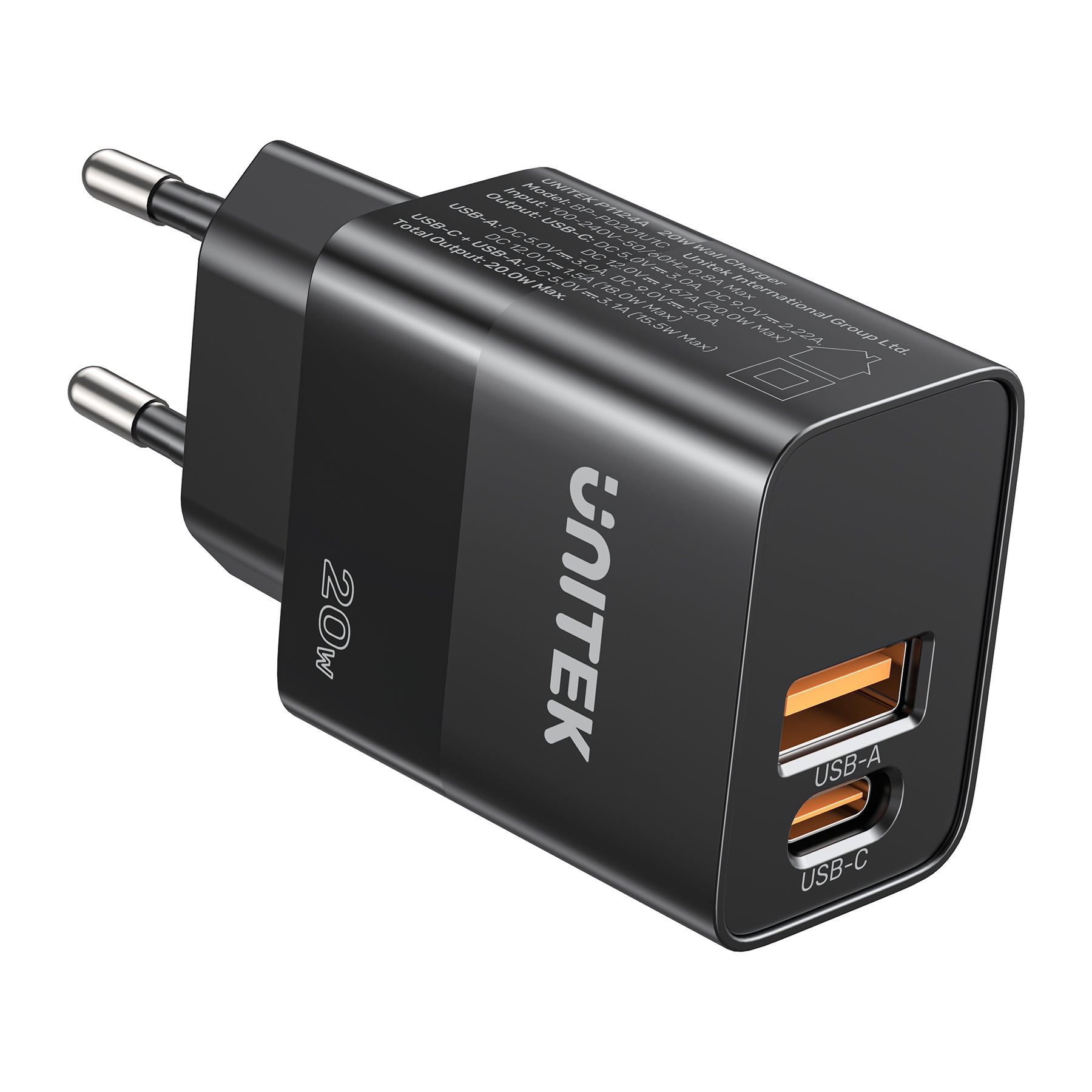 20W Wall Charger (Dual Port QC + PD 3.0 Power Adapter)
