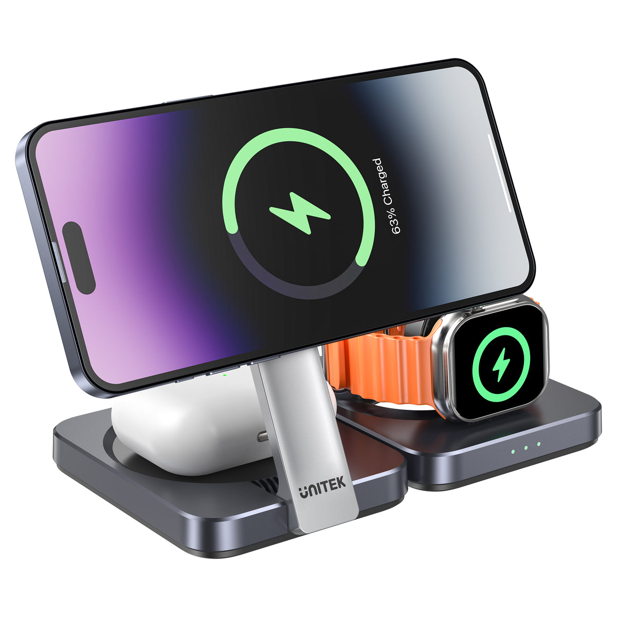 Qi2 Foldable 3-in-1 Charging Station