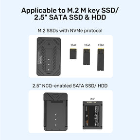 M.2 NVMe & SATA SSD Enclosure