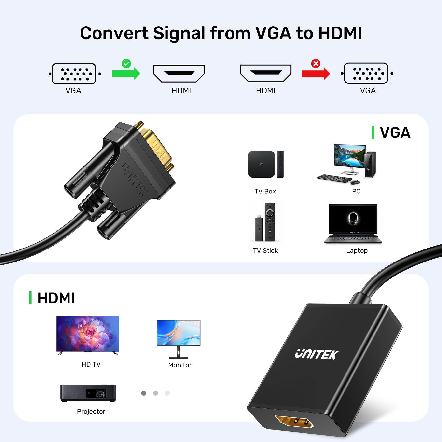 VGA to HDMI Adapter