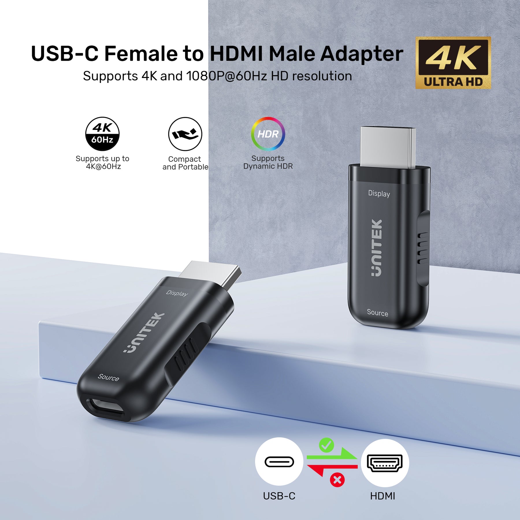 USB-C Female 轉 HDMI Male 轉接器