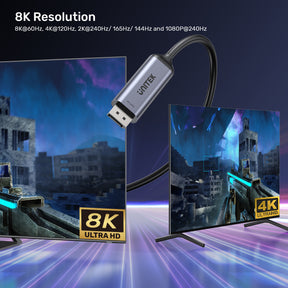 8K USB-C to DisplayPort Bidirectional Cable